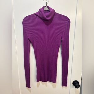 Express purple turtle neck sweater, large